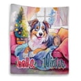 thumbnail image 1 of Watercolor Hello Winter Australian Shepherd Chill Christmas Welcome Quilt Blanket Aussie Dog Lover Gifts Cozy Comforter Throw Blanket - 00016, 1 of 5