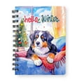 thumbnail image 1 of Watercolor Hello Winter Bernese Mountain Dog Chill Christmas Welcome Spiral Bound Journal Berner Lover Gifts 5x7in Spiral Notebook - 00016, 1 of 5