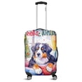 thumbnail image 1 of Watercolor Hello Winter Bernese Mountain Dog Chill Christmas Welcome Travel Luggage Cover Berner Lover Gifts Suitcase Dust Protective Decor - 00016, 1 of 5