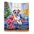 thumbnail image 1 of Watercolor Hello Winter Boxer Chill Christmas Welcome Quilt Blanket Boxers Dog Lover Gifts Idea Cozy Comforter Throw Blanket - 00016, 1 of 5