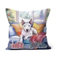 thumbnail image 1 of Watercolor Hello Winter Bull Terrier Chill Christmas Welcome Pillow Cushion Double Sided Bully Dog Lovers Gifts Idea Throw Pillow - 00016, 1 of 4