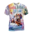 thumbnail image 1 of Watercolor Hello Winter Dachshund Chill Christmas Welcome All Over Print 3D Shirt Unisex Merch Wiener Dog Lover Gifts Idea - 00016, 1 of 6