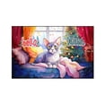 thumbnail image 1 of Watercolor Hello Winter Devon Rex Chill Christmas Welcome Indoor Rug Cat Lover Kitten Owner Gifts Carpet Living Bed Room Sofa Home Decor - 00016, 1 of 5