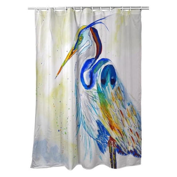 Watercolor Heron Shower Curtain