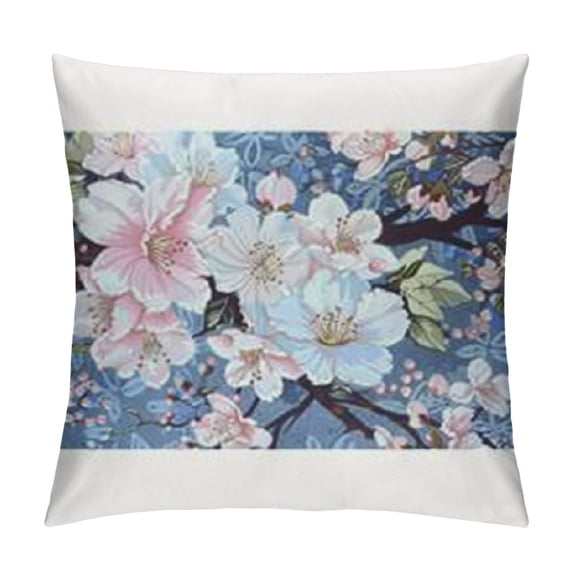 Watercolor Horse Throw Pillow Covers Pink Cherry Blossom Wild Animals Pillow Cases for Kids Girls Teens Dreamy Natural Flowers Plabts Decor Cushion Covers for Bedroom Sofa