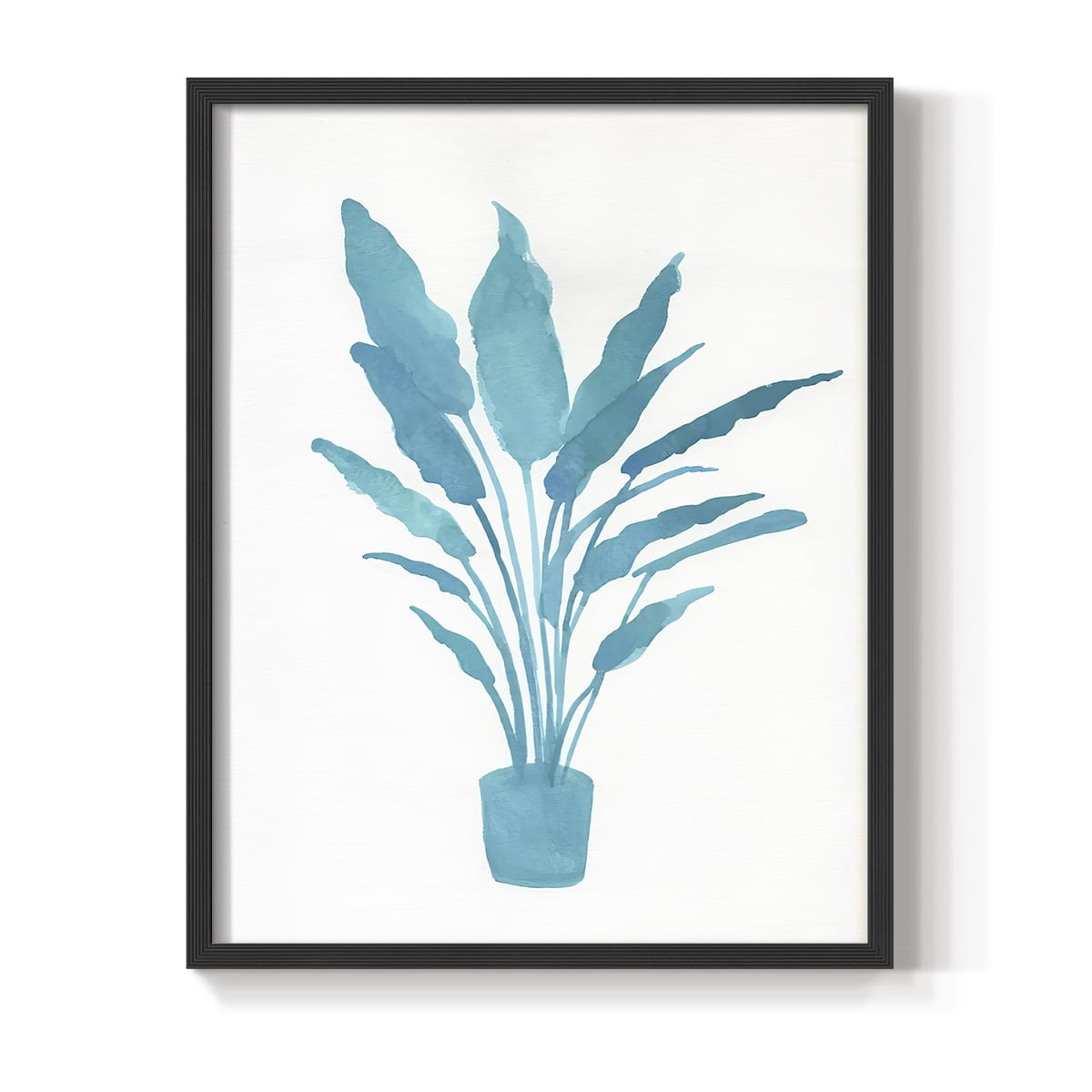 Watercolor House Plant I Framed Print in Black Solid Wood 8 x 10 Framed Print