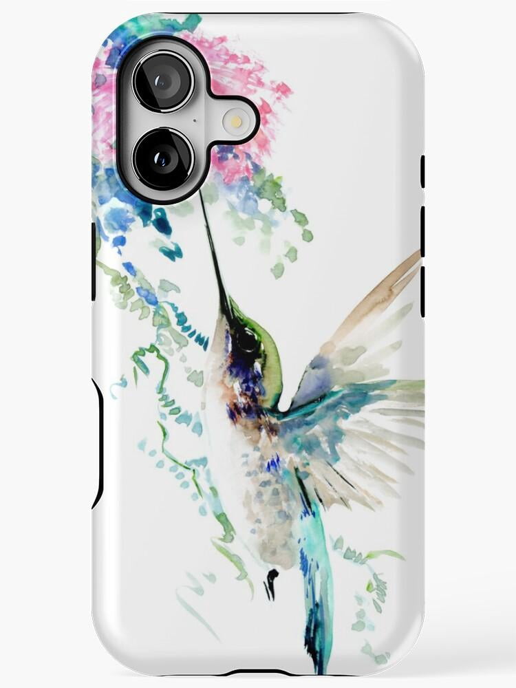 Watercolor Hummingbird and Floral Tough Case for Apple iPhone ...