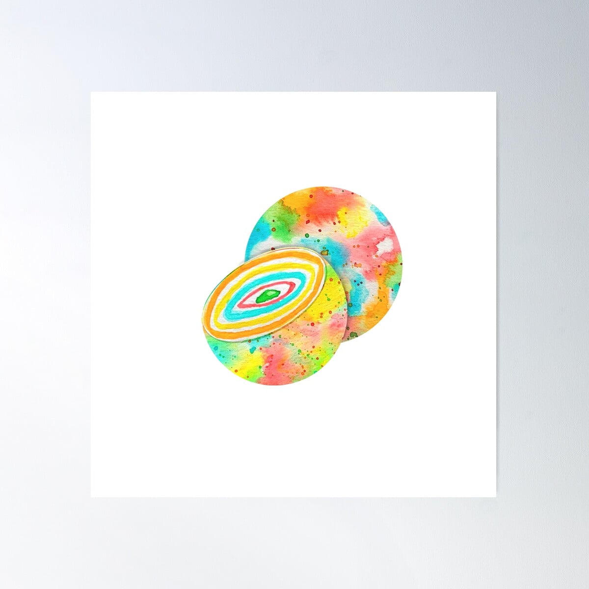 Watercolor Jawbreaker Candy Poster Wall Art Modern Wall Decor For watercolor-jawbreaker-candy-poster-wall-art-modern-wall-decor-for