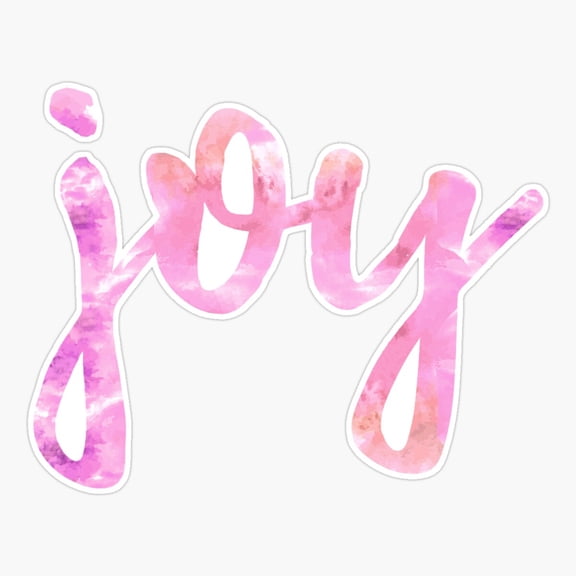 Watercolor Joy Pink Sticker