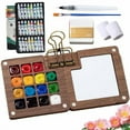 thumbnail image 1 of Watercolor Kit, 2025 New Mini Watercolor Set with A Picture Book & Wrist Towels, Mini Watercolors Paint Set for Beginners with 12/24 Color Paints, 1 of 6