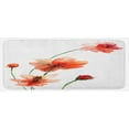 thumbnail image 1 of Watercolor Kitchen Mat, Colorful Wildflowers with Vibrant Color Scheme Valentine Inspired Design, Plush Decorative Kitchen Mat with Non Slip Backing, 47" X 19", Scarlet Dark Green, by Ambesonne, 1 of 1