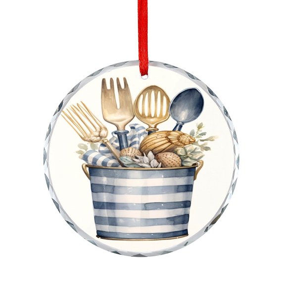 Watercolor Kitchen Pot Xmas Ornament Gift for Grandma Holiday Ornaments Holiday Decorations And Xmas Gift Ideas