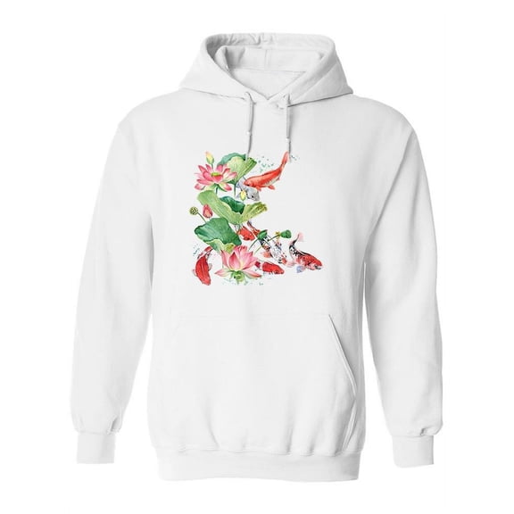 Watercolor Koi Carp Hoodie Women -Image by Shutterstock, Female Large