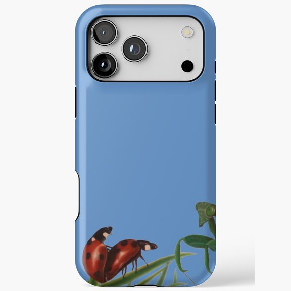 Watercolor Ladybugs Praying Mantis Nature for iPhone Case 11 through 17 Pro Max