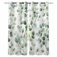 thumbnail image 1 of Watercolor Leaves Blackout Curtains for Bedroom/Living Room, Thermal Insulated Kitchen Curtains, Eucalyptus Leaf Sprigs Monochrome Grommet Darkening Window Treatment Drapes 42"x84"x2, 1 of 8