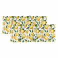 thumbnail image 1 of Watercolor Lemon Curtain Valances for Windows, Kitchen Valance Window Treatments Panel 2 Pack, Yellow Green Fruit Leaf Painting Rod Pocket Short Curtains for Bathroom Bedroom 42 x 18 Inch, 1 of 8