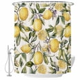 thumbnail image 1 of Watercolor Lemon Fabric Shower Curtain Tree Branch Leaf Washable Shower Curtains for Bathroom, Waterproof Bath Curtain with Hooks Home Decor 72x72in, 1 of 8