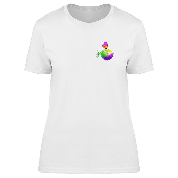 Watercolor Leon And Butterfly Tee Women's -Image by Shutterstock