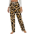 thumbnail image 1 of Watercolor Leopard Winter Female Pants Flannel High Waist Women Pants Lady Warm Straight Leg Plush Trousers, 1 of 7