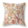 thumbnail image 1 of 20" Watercolor Lilac Bulb Broadcloth Blown and Closed Pillow Orange Beige Fabric, 1 of 5