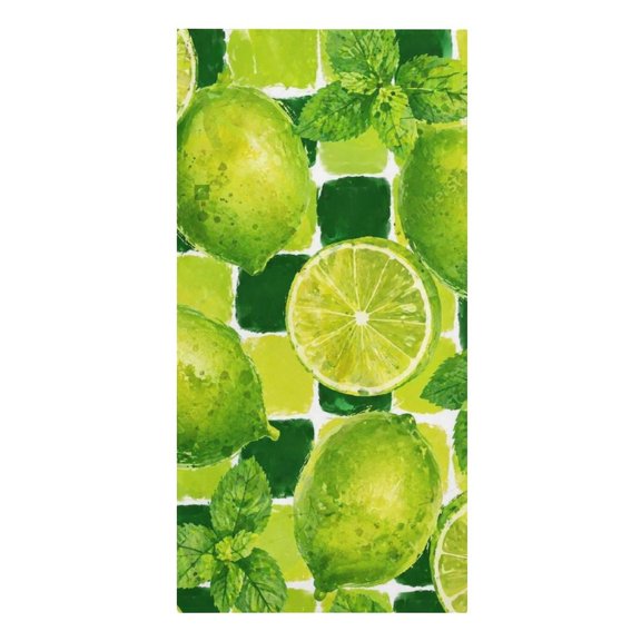 Watercolor Lime Mint Pattern Microfiber Beach Towel Absorbent Compact Towels for Swimming Pool Beach Travel Things for Vacation Essentials Adult Gift,61.4×30.3Inch