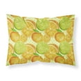 thumbnail image 1 of Watercolor Limes and Oranges Citrus Fabric Standard Pillowcase, 1 of 2
