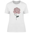 thumbnail image 1 of Watercolor Line Art Rose T-Shirt Women -Image by Shutterstock, Female Small, 1 of 2