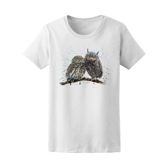 Watercolor Little Owl T-Shirt Women -Image by Shutterstock, Female Large