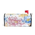 thumbnail image 1 of Watercolor Lotus Flower Mailbox Covers Magnetic Post Box Cover Wraps Standard Size 25.5"x21" Waterproof Home Garden Yard Outside Decor, 1 of 9
