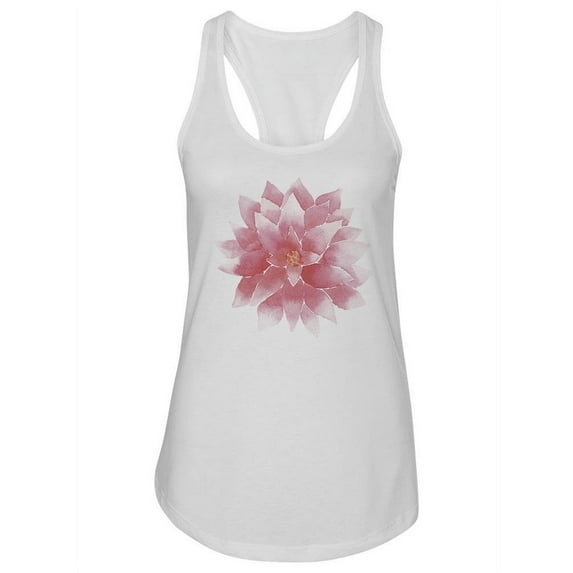 Watercolor Lotus Flower Pink Tank Women -Image by Shutterstock, Female Medium