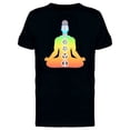 thumbnail image 1 of Watercolor Lotus Pose Chakras T-Shirt Men -Image by Shutterstock, Male Large, 1 of 2