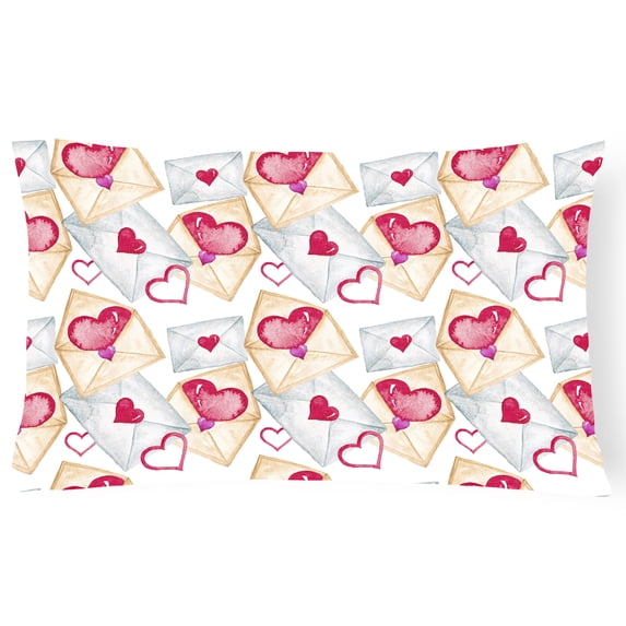 Watercolor Love Letters Canvas Fabric Decorative Pillow