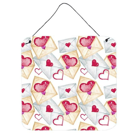 Watercolor Love Letters Wall or Door Hanging Prints, 6 x 6 in.
