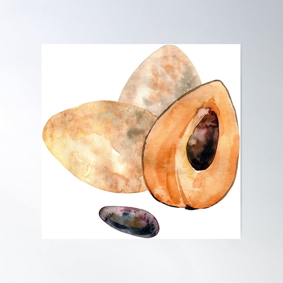 Watercolor Mamey Poster Wall Art, Modern Wall Decor For Living Room Bedroom, 8x12 UNFRAMED