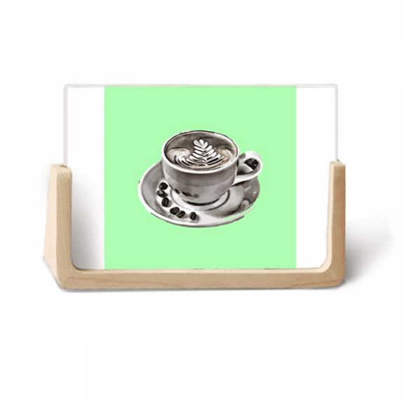 Watercolor Manner Painting Caf Coffee Photo Wooden Photo Frame Tabletop Display