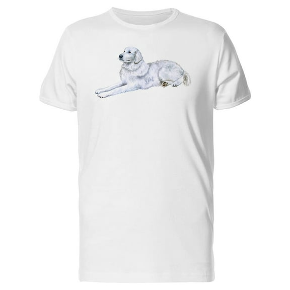 Watercolor Maremma Sheep Dog T-Shirt Men -Image by Shutterstock, Male Large
