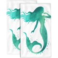 thumbnail image 1 of Watercolor Mermaid Hand Towels for Bathroom Set of 2 Hand Towels Soft Absorbent Bath Hand Towels for Kitchen Sports Gym Yoga Home Decor 14 x 28 in, 1 of 6