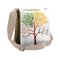thumbnail image 1 of Watercolor Messenger Bag, Tree Seasons Nature, Unisex Cross-body, by Ambesonne, 1 of 2