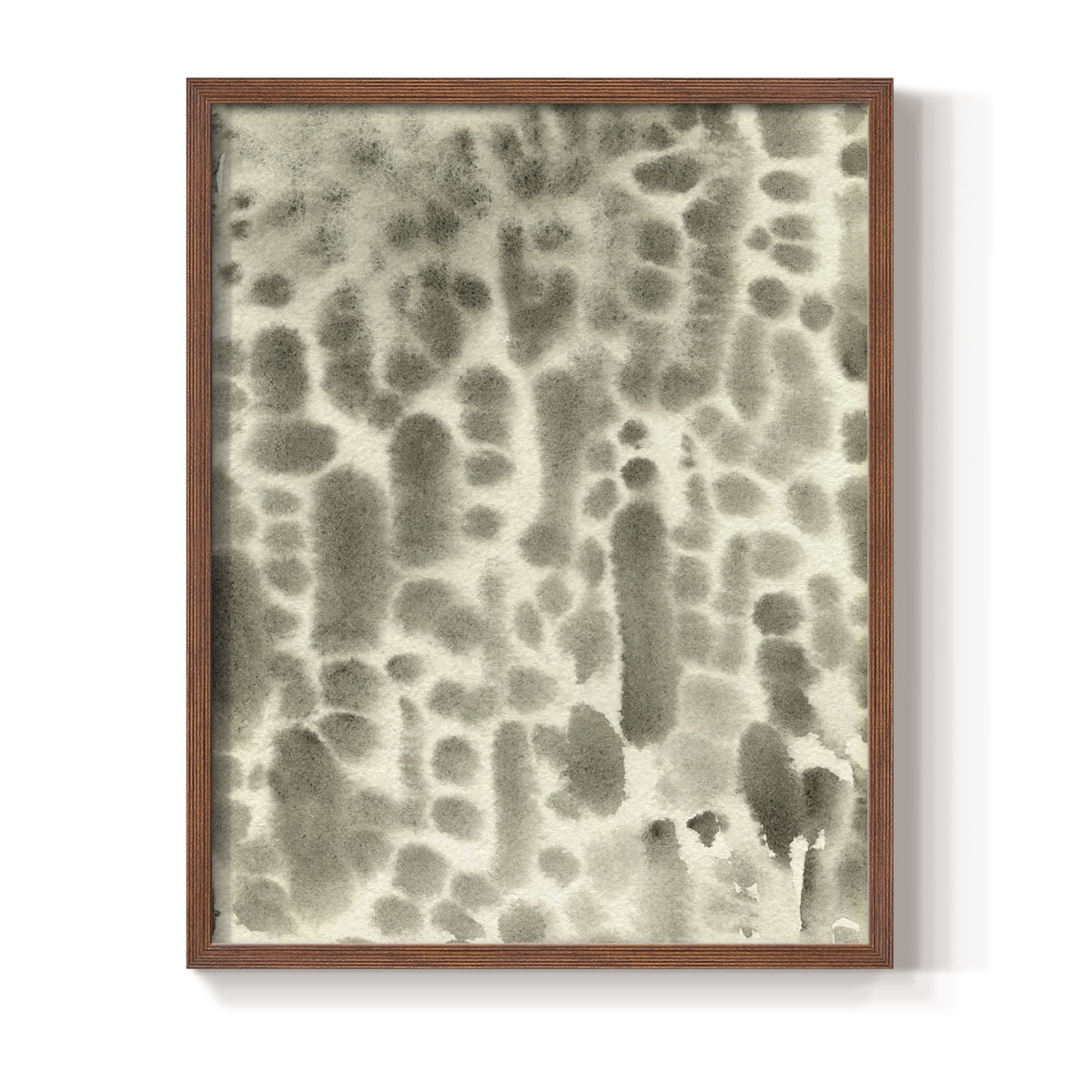 Watercolor Metric I Framed Print in Brown Solid Wood 8 x 10 Framed Print