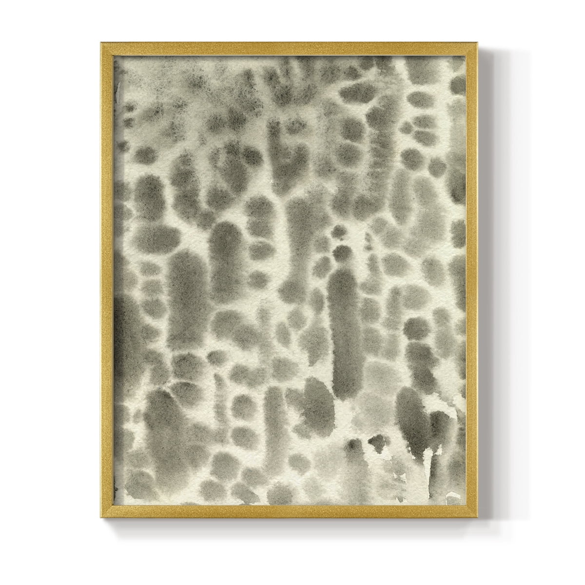 Watercolor Metric I Framed Print in Gold Solid Wood 11 x 14 Framed Print