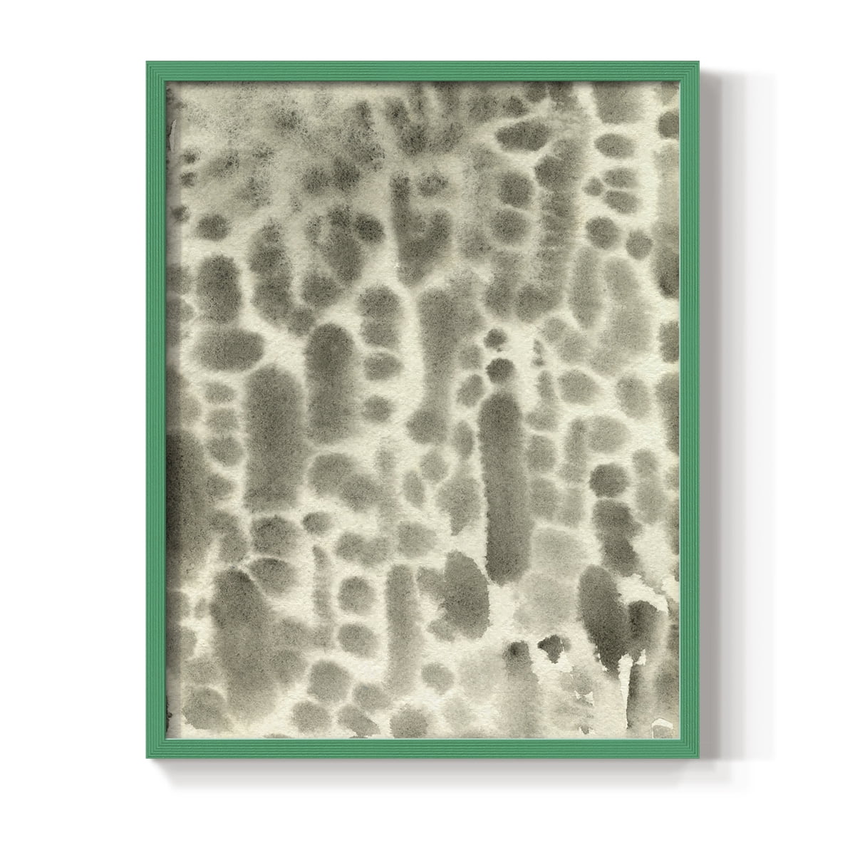 Watercolor Metric I Framed Print in Green Solid Wood 11 x 14 Framed Print