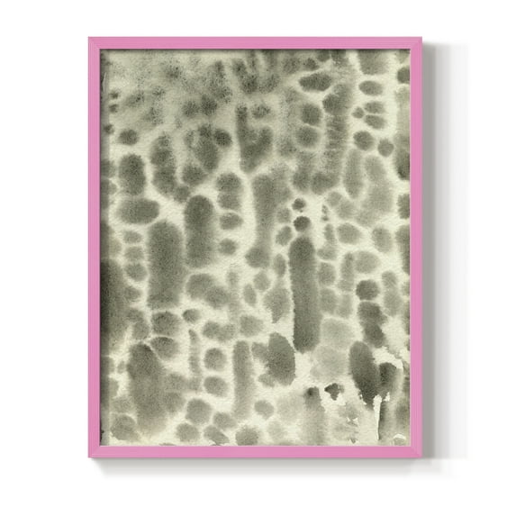 Watercolor Metric I Framed Print in Pink Solid Wood 11 x 14 Framed Print