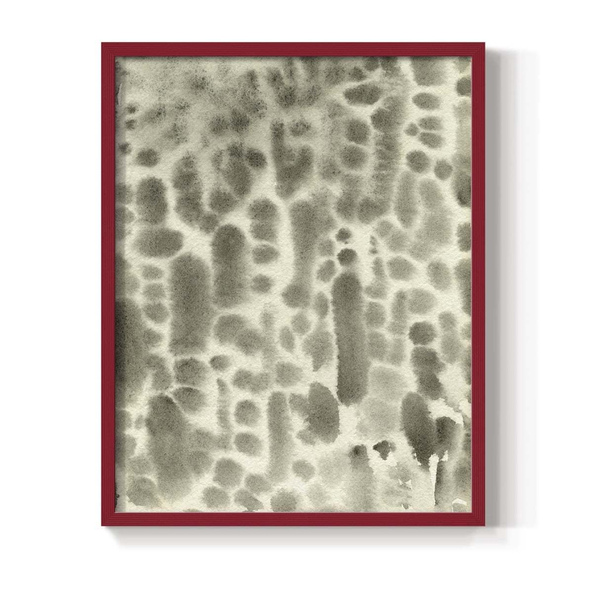 Watercolor Metric I Framed Print in Red Solid Wood 11 x 14 Framed Print