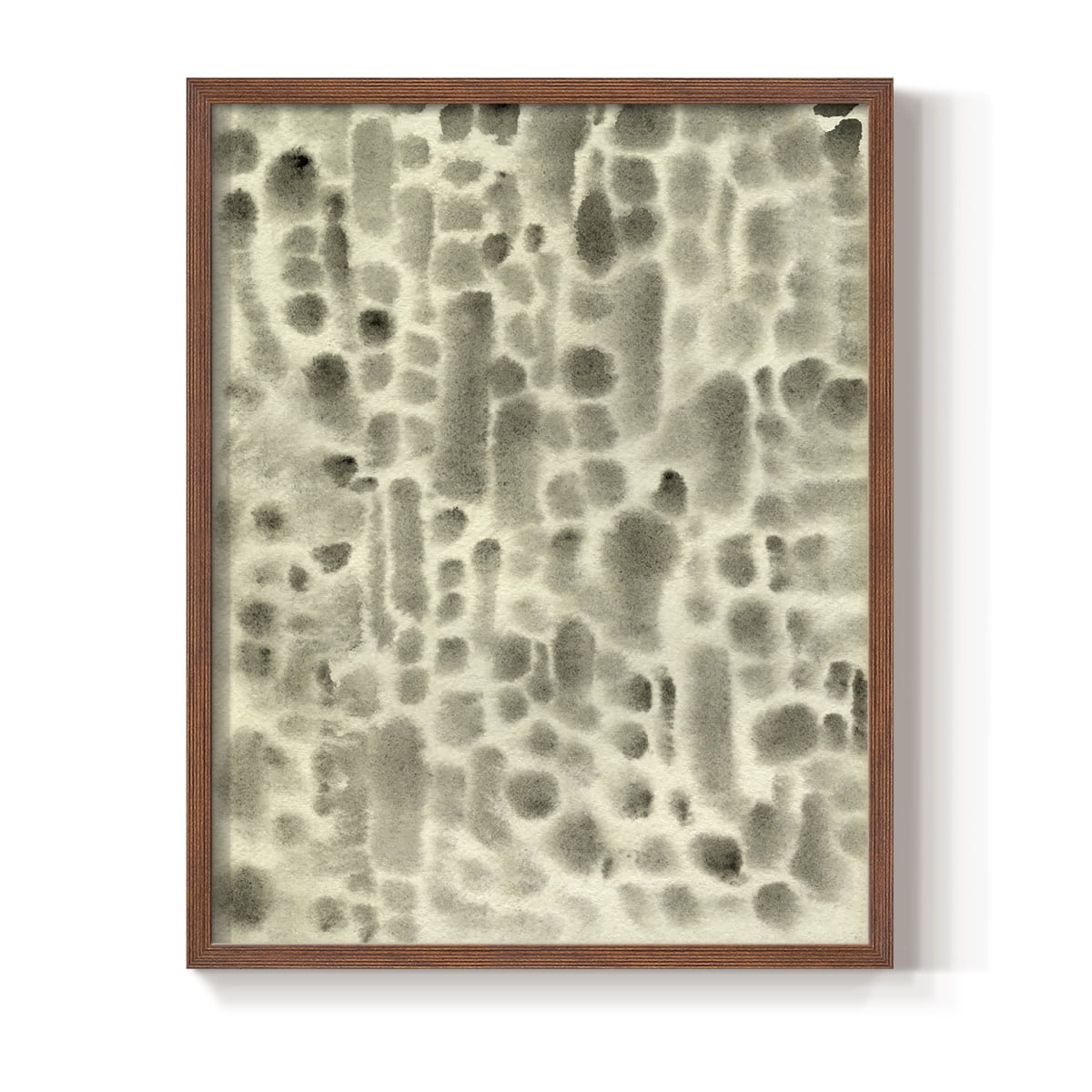 Watercolor Metric II Framed Print in Brown Solid Wood 11 x 14 Framed Print