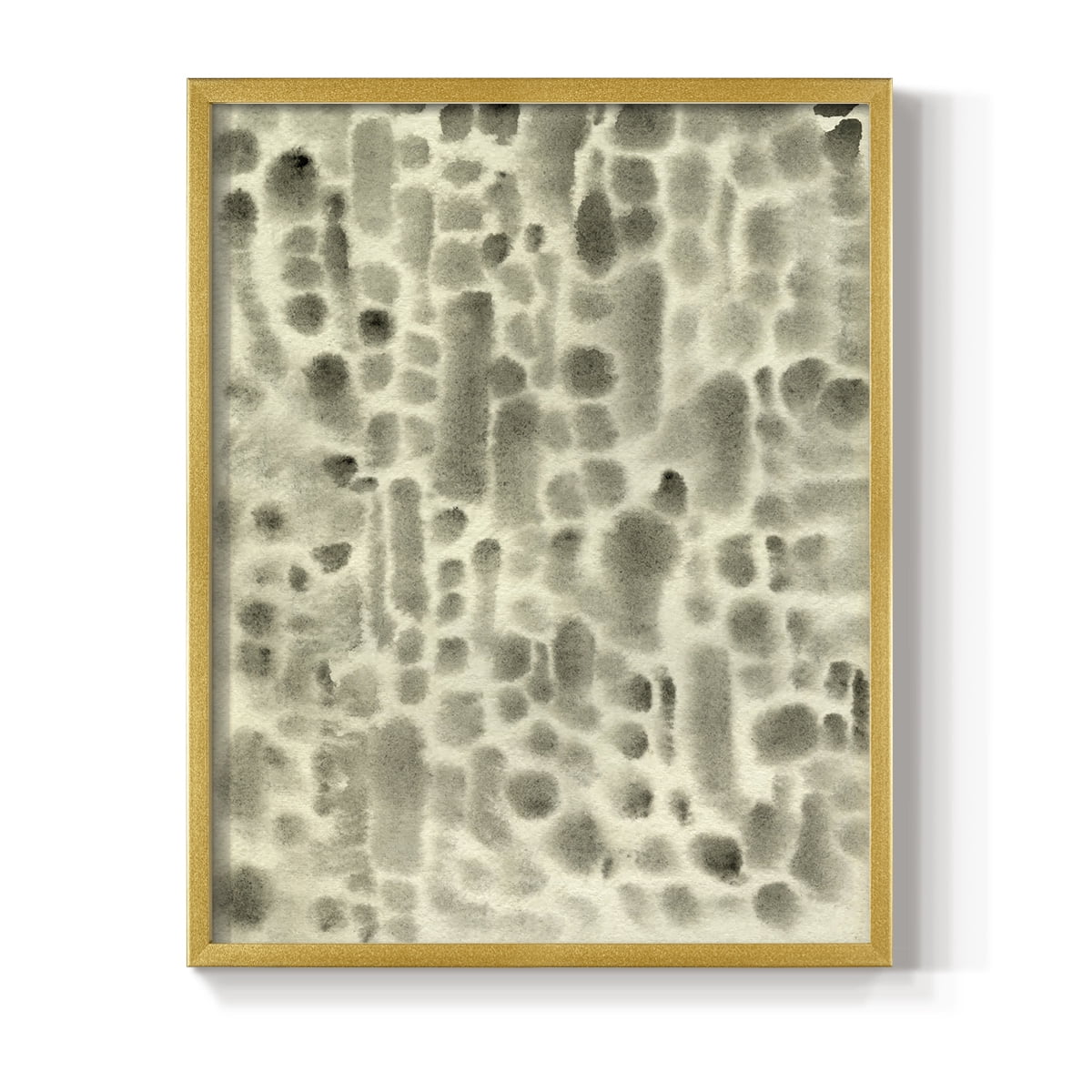 Watercolor Metric II Framed Print in Gold Solid Wood 8 x 10 Framed Print