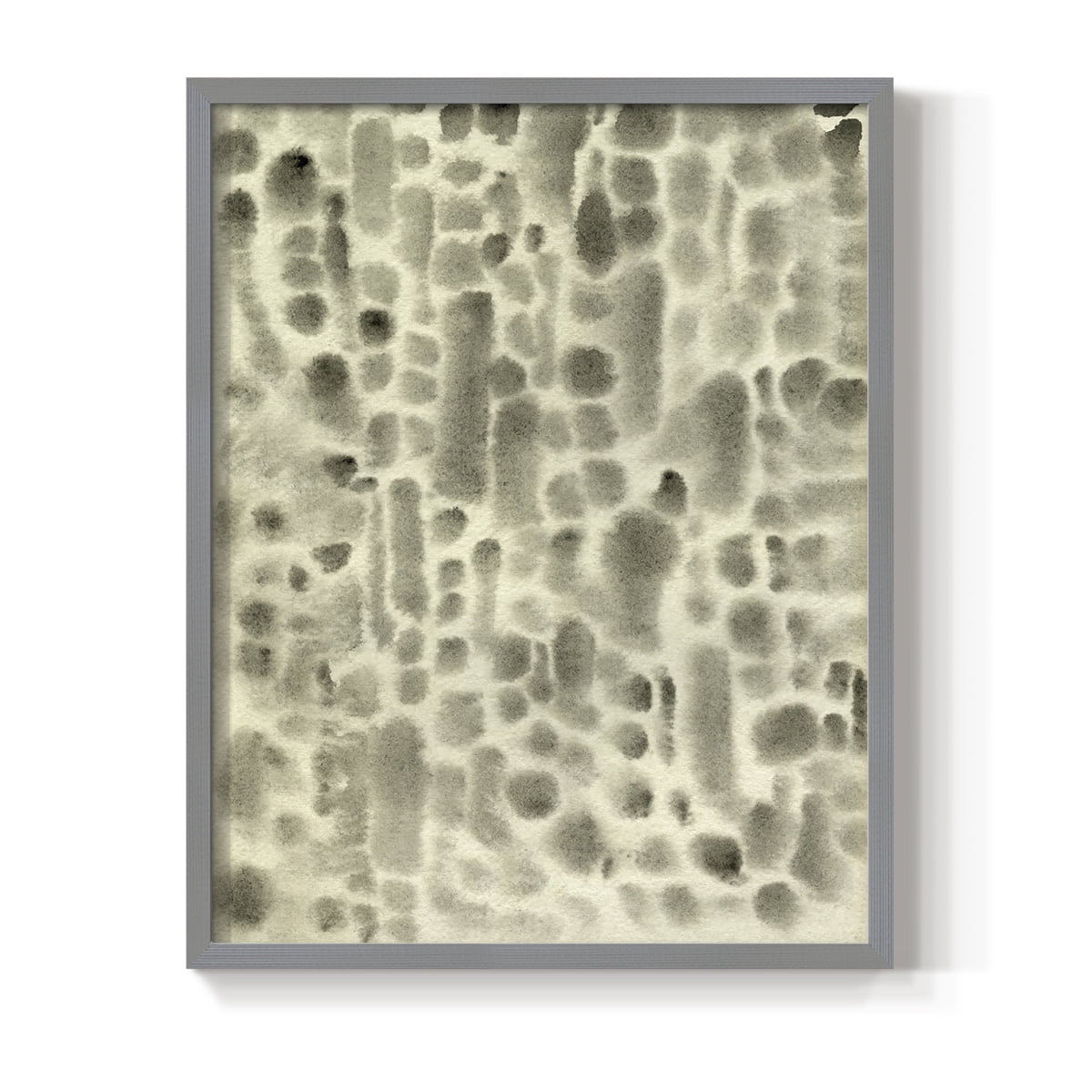 Watercolor Metric II Framed Print in Gray Solid Wood 22 x 28 Framed Print