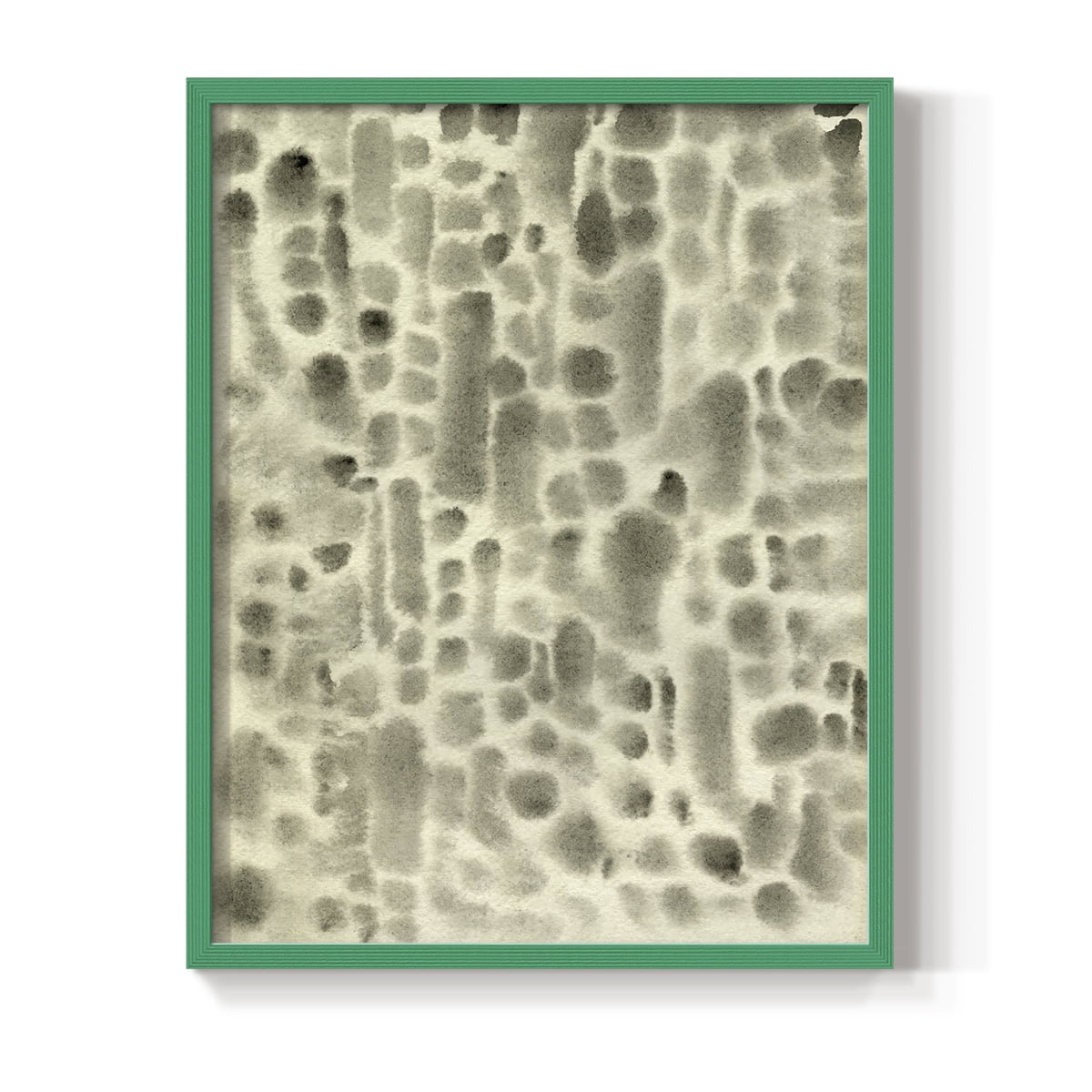 Watercolor Metric II Framed Print in Green Solid Wood 8 x 10 Framed Print