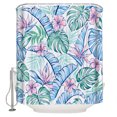 thumbnail image 1 of Watercolor Monstera Palm Leaf Bathroom Shower Curtains with 12 Hooks Polyester Waterproof Shower Curtain for Stalls and Bathtubs Tropical Floral Jungle Decorative Bathroom Curtain 54x78 Inches, 1 of 9
