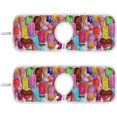 thumbnail image 1 of Watercolor Multicolor Ice Cream Sink Splash Guard for Faucet 2 Packs Faucet Absorbent Mats, Color Splashes Summer Faucet Handle Drip Catcher Quickly Drying Mat for Kitchen Bathroom, 23.6"x5.5", 1 of 7