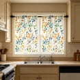 thumbnail image 1 of Watercolor Multicolor Leaf Print Tier Curtains Set of 2 27.56W x 39.37H Rod Pocket Light Filtering Curtains for Kitchen Bathroom, 1 of 7